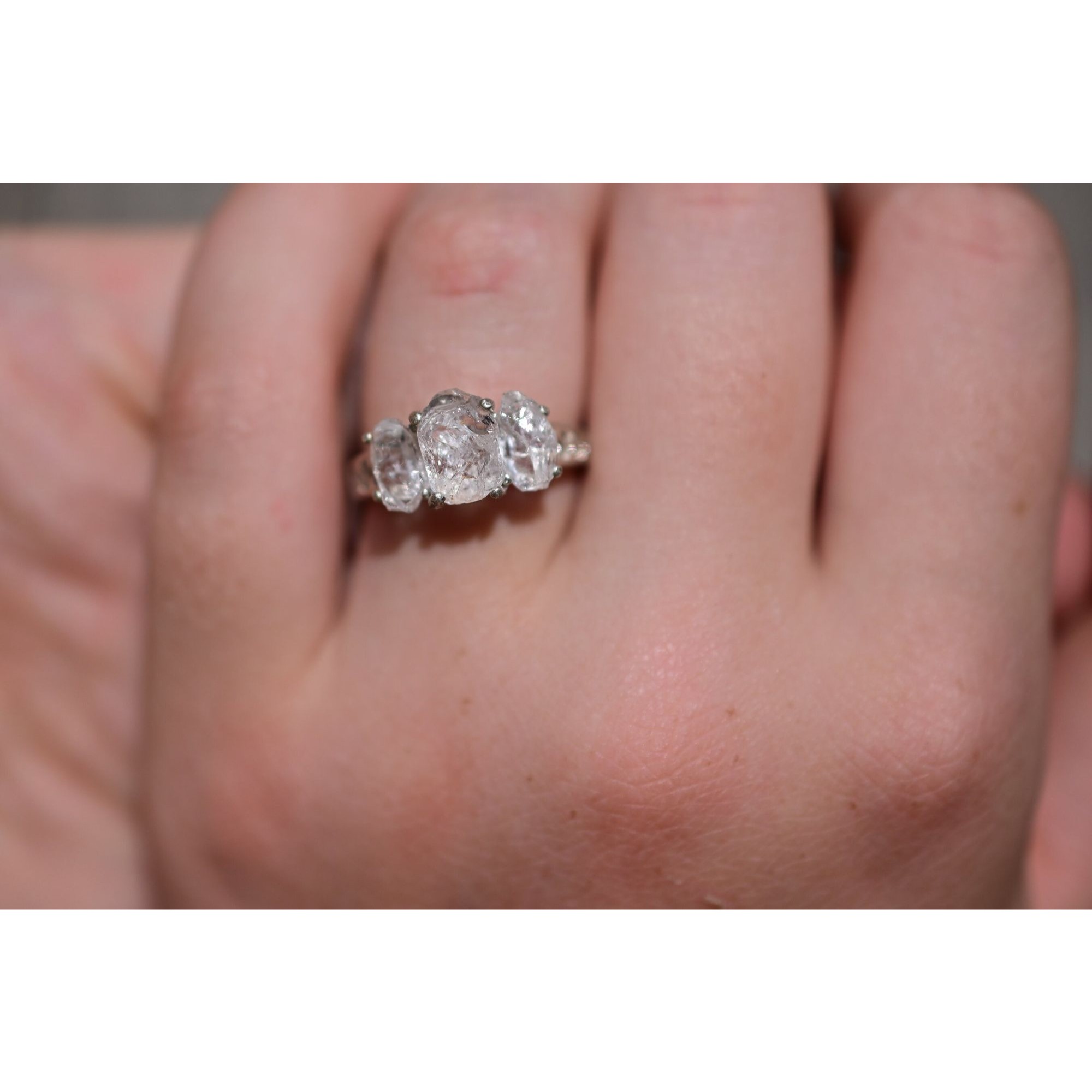 Unique Engagement Ring Diamond Ring Raw Stone Ring Anniversary Ring Diamond